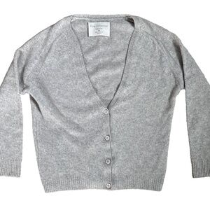 Y2K Fine Collection Women's Size X-Small 100% Cashmere Cardigan Light Gray